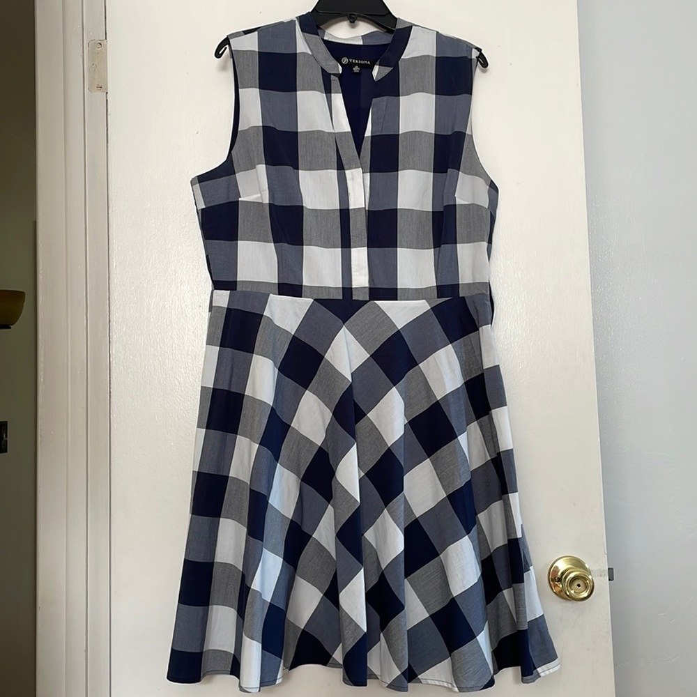 Versona Blue Gingham Dress